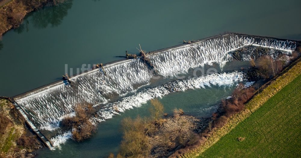 Witten von oben - Wasserwerk und Wasserkraftwerk Hohenstein an der Wetterstraße in Witten im Bundesland Nordrhein-Westfalen