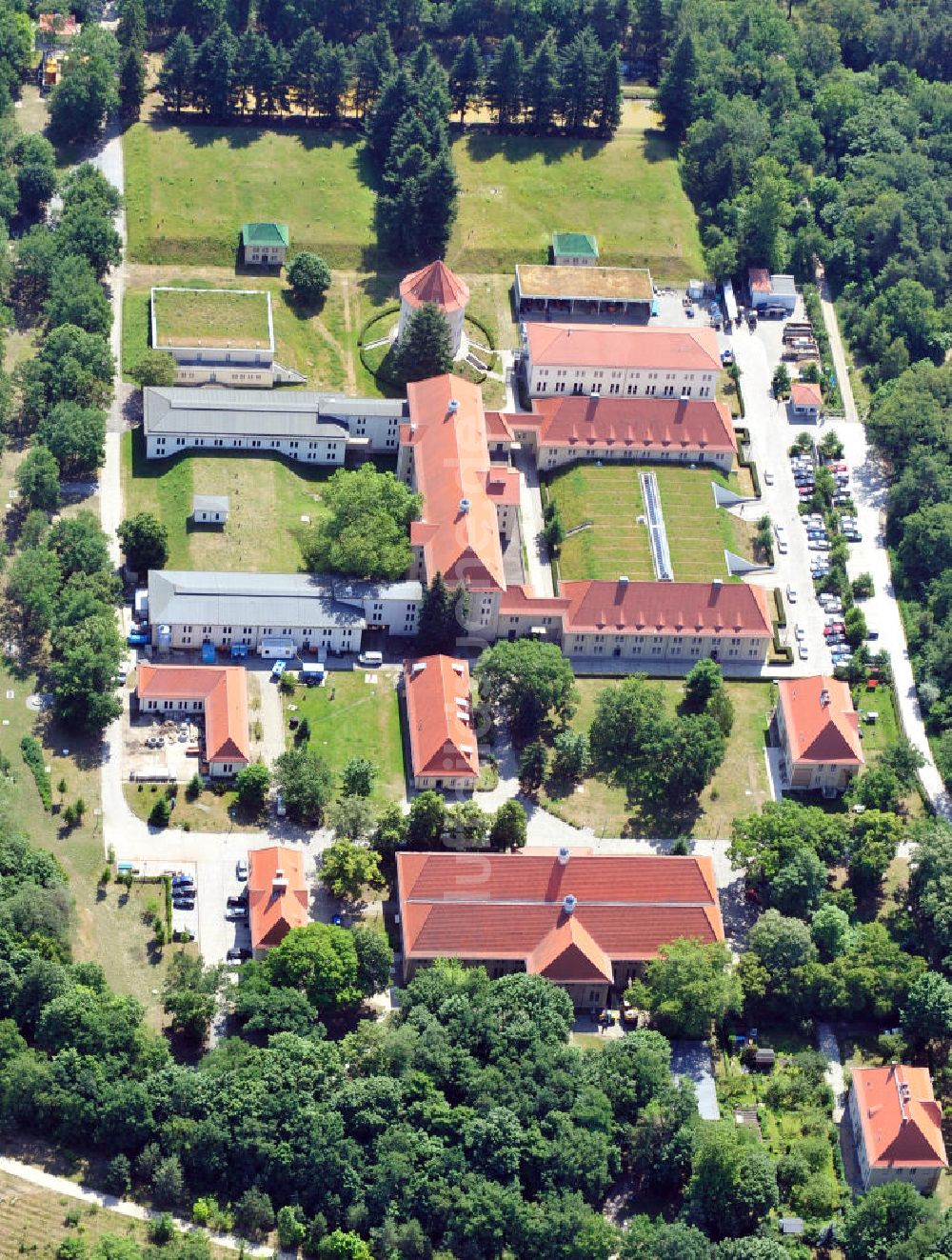 Berlin Karlshorst von oben - Wasserwerk Wuhlheide in Berlin-Karlshorst