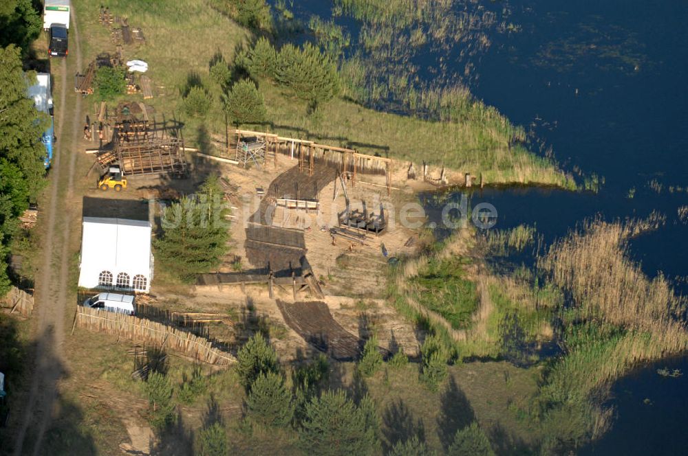 Tornow aus der Vogelperspektive: Waterside / Ufer Am Fließ in Tornow