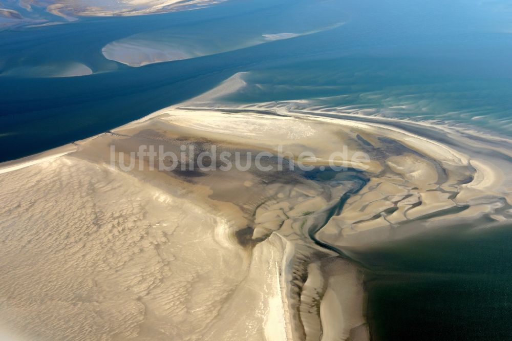 Luftaufnahme Cuxhaven - Wattenmeer der Nordsee- Küste bei Cuxhaven im Bundesland Niedersachsen