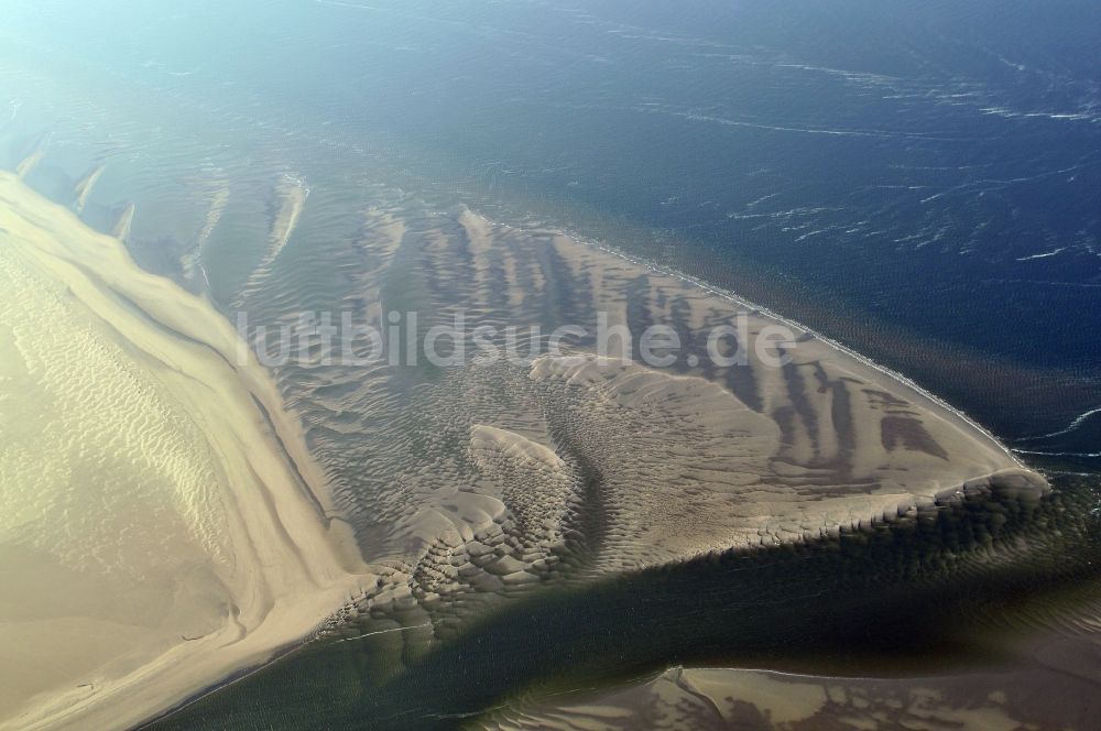 Luftbild Borkum - Wattenmeer der Nordsee- Küste in Borkum im Bundesland Niedersachsen