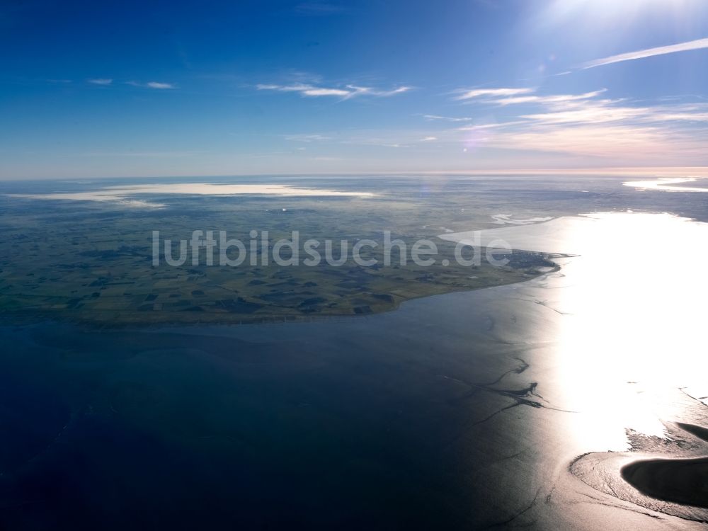 Luftbild Büsum - Wattenmeer der Nordsee- Küste in Büsum im Bundesland Schleswig-Holstein, Deutschland