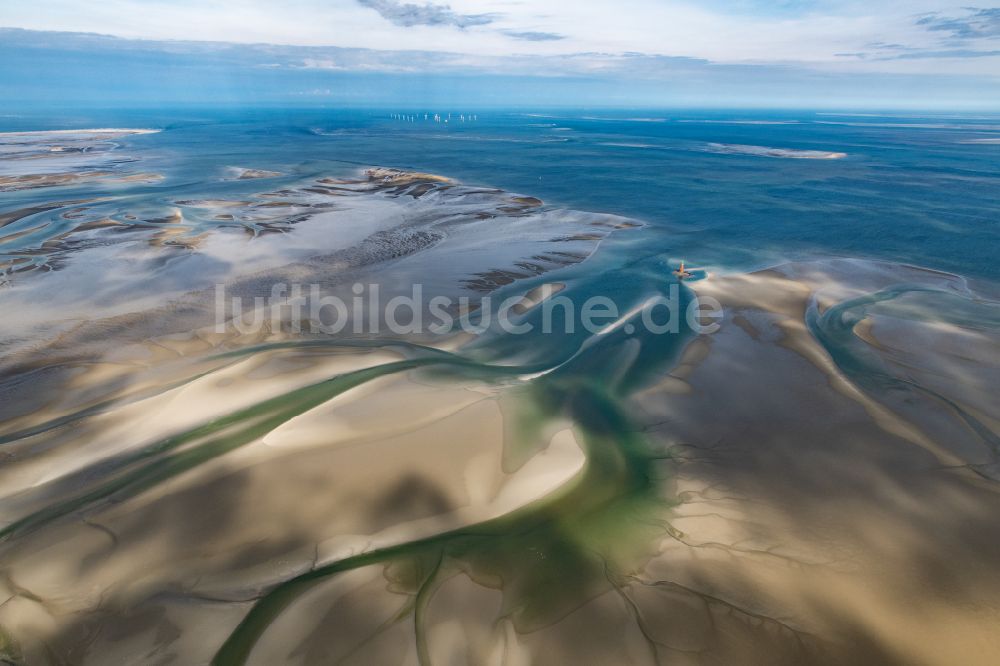 Luftbild Butjadingen - Wattenmeer der Nordsee- Küste in Butjadingen im Bundesland Niedersachsen, Deutschland