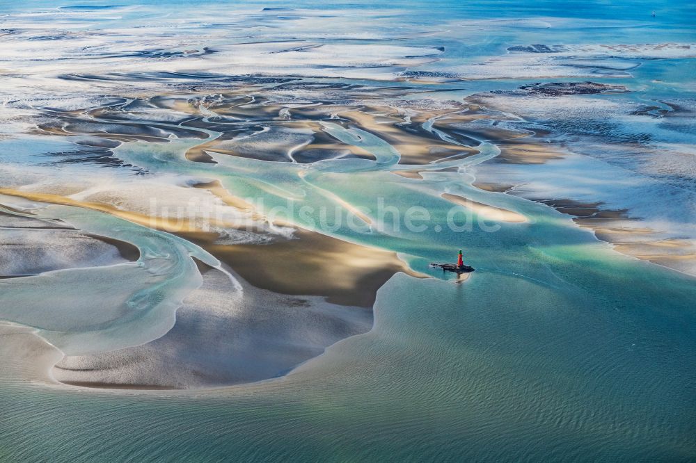 Luftaufnahme Butjadingen - Wattenmeer der Nordsee- Küste in Butjadingen im Bundesland Niedersachsen, Deutschland