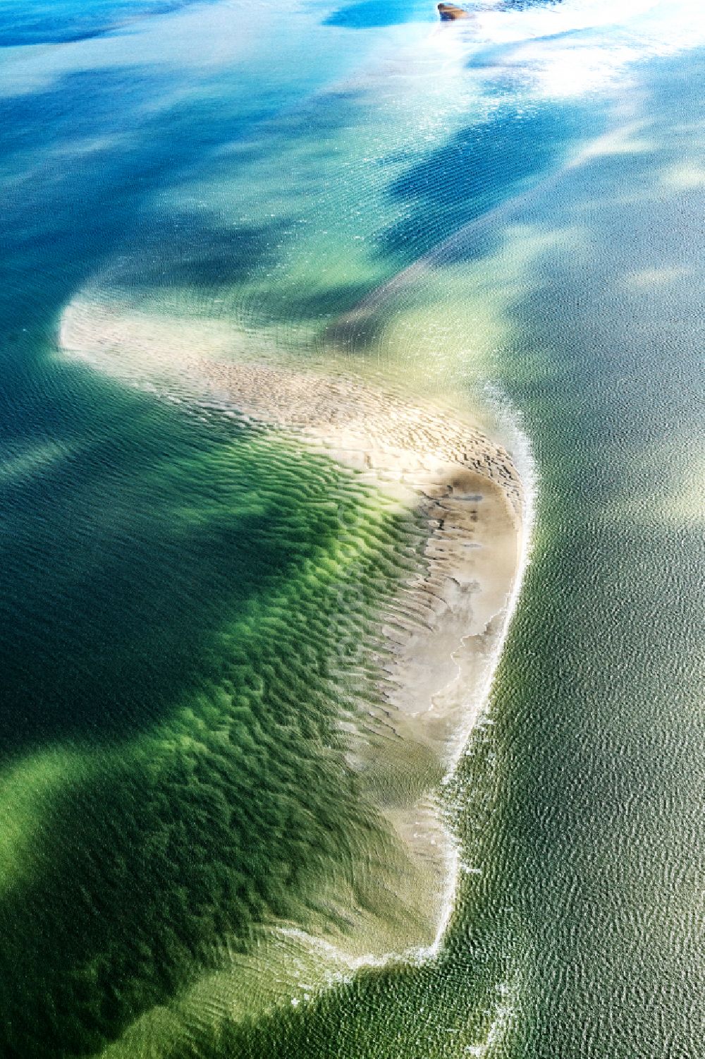 Butjadingen aus der Vogelperspektive: Wattenmeer der Nordsee- Küste in Butjadingen im Bundesland Niedersachsen, Deutschland