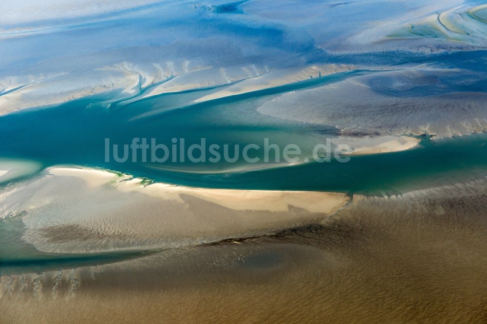 Luftbild Nigehörn - Wattenmeer der Nordsee- Küste der Insel in Nigehörn im Bundesland Hamburg