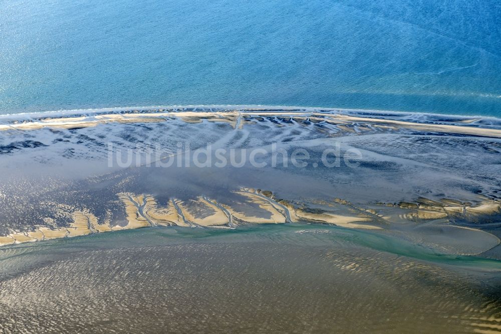 Luftbild Scharhörn - Wattenmeer der Nordsee- Küste mit den Inseln Scharhörn und Nigehörn im Bundesland Hamburg, Deutschland