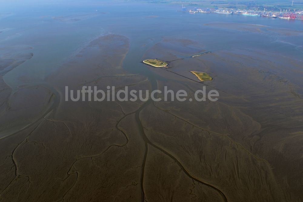 Luftbild Nordenham - Wattenmeer der Nordsee- Küste in Nordenham im Bundesland Niedersachsen