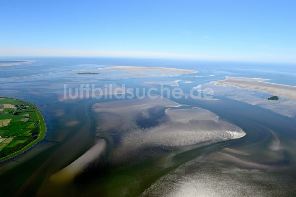 Luftbild Pellworm - Wattenmeer der Nordsee- Küste in Pellworm im Bundesland Schleswig-Holstein