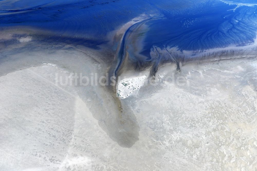 Luftaufnahme Pellworm - Wattenmeer der Nordsee- Küste in Pellworm im Bundesland Schleswig-Holstein