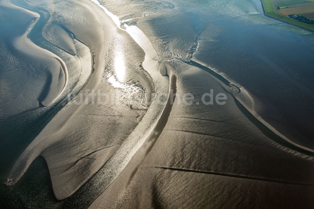 Luftbild Sankt Peter-Ording - Wattenmeer der Nordsee- Küste in Sankt Peter-Ording im Bundesland Schleswig-Holstein