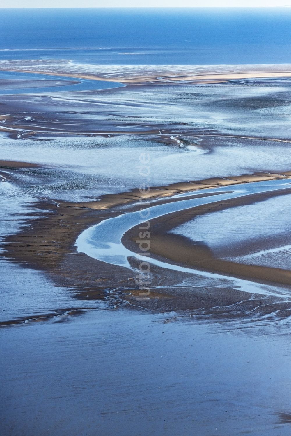 Luftaufnahme Hedwigenkoog - Wattenmeer der Nordsee- Küste in Sankt Peter-Ording im Bundesland Schleswig-Holstein