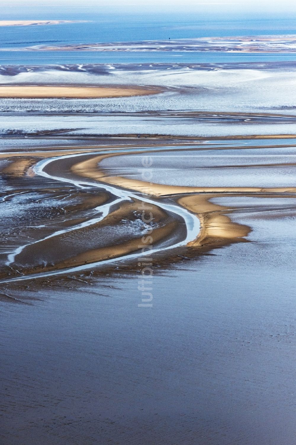 Hedwigenkoog von oben - Wattenmeer der Nordsee- Küste in Sankt Peter-Ording im Bundesland Schleswig-Holstein