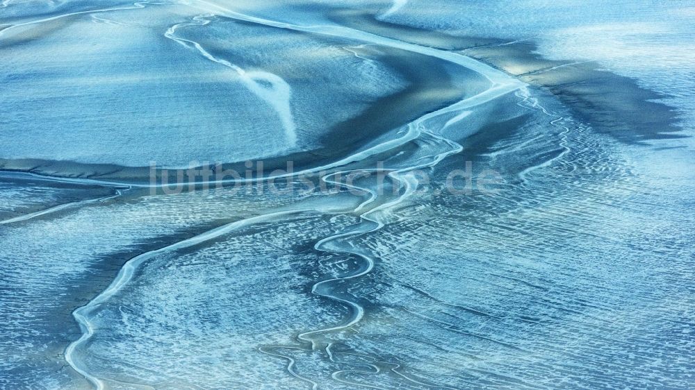 Luftbild Sankt Peter-Ording - Wattenmeer der Nordsee- Küste in Sankt Peter-Ording im Bundesland Schleswig-Holstein, Deutschland