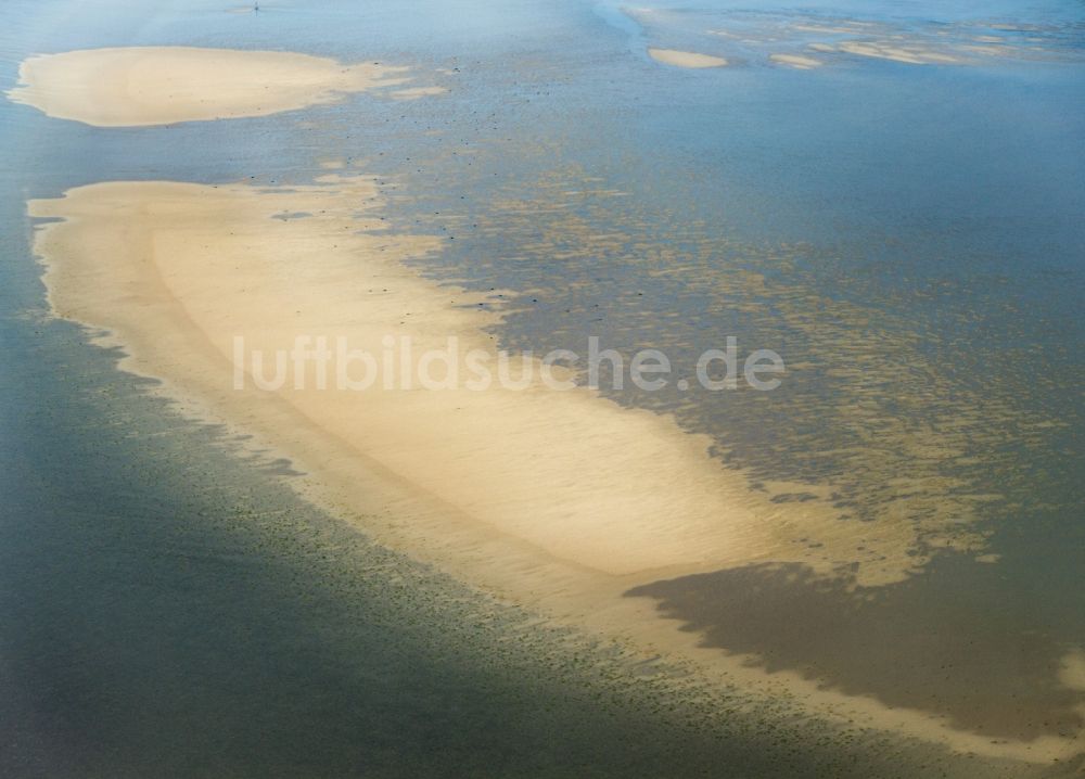 Luftbild Sylt - Wattenmeer der Nordsee- Küste in Sylt im Bundesland Schleswig-Holstein