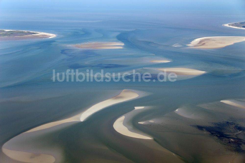 Terschelling aus der Vogelperspektive: Wattlandschaft vor der Insel Terschelling in den Niederlanden