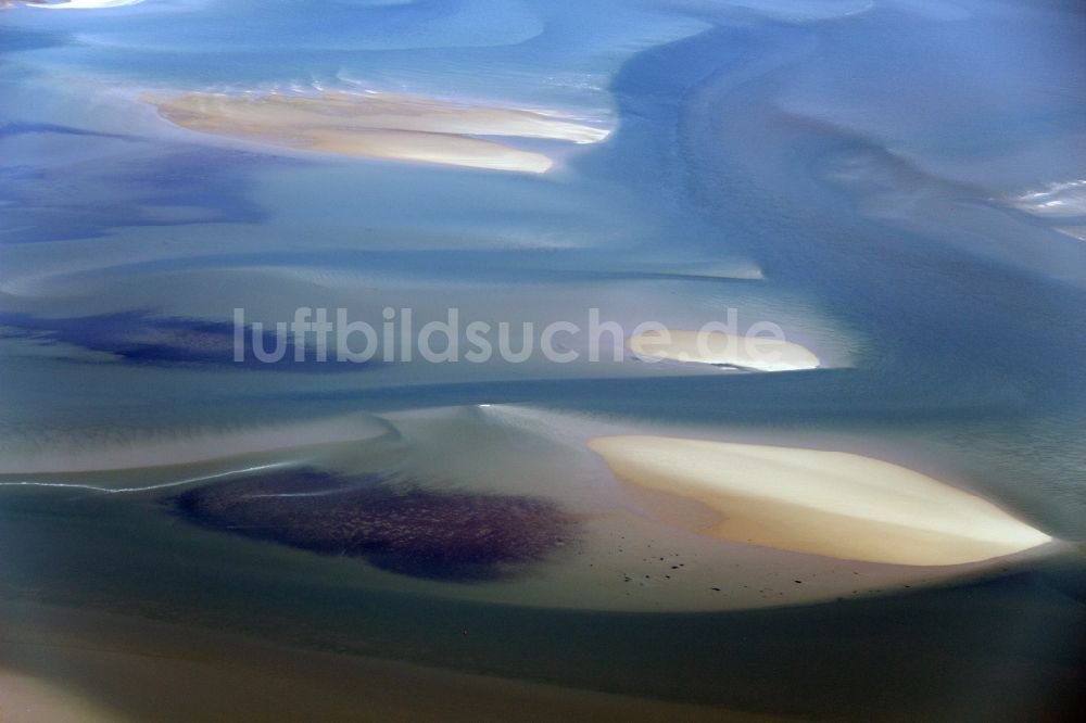 Luftaufnahme Terschelling - Wattlandschaft vor der Insel Terschelling in den Niederlanden