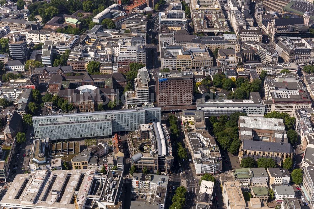 Köln aus der Vogelperspektive: WDR Westdeutscher Rundfunk - Vierscheibenhaus der Rundfunkanstalt in der Kölner Innenstadt im Bundesland Nordrhein-Westfalen