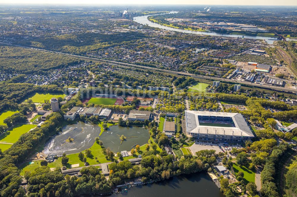 Duisburg von oben - Wedau Sportpark mit der Schauinsland-Reisen-Arena in Duisburg im Bundesland Nordrhein-Westfalen