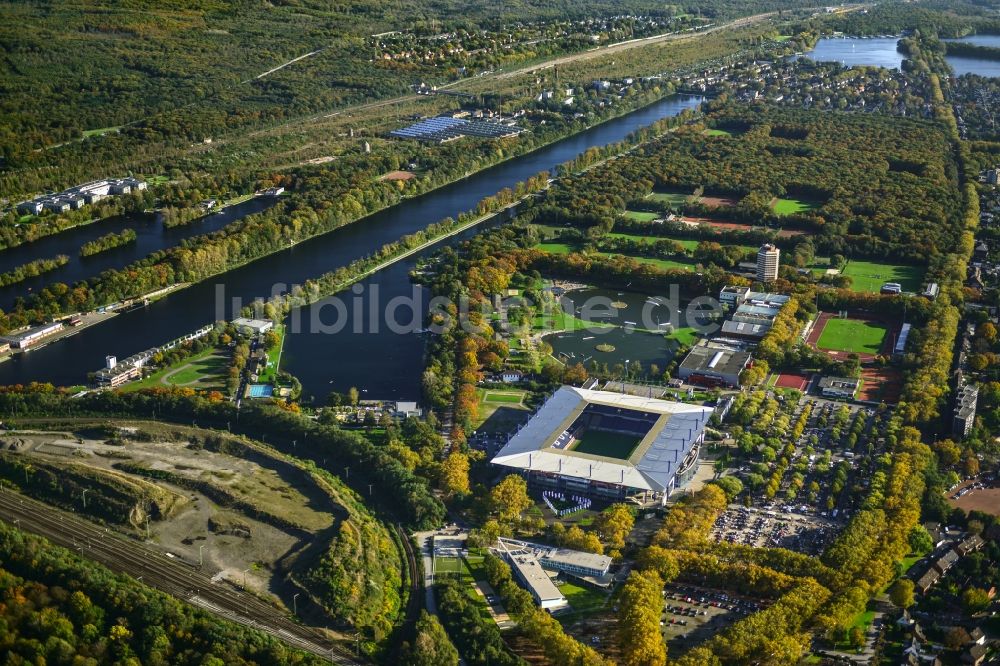 Luftaufnahme Duisburg - Wedau Sportpark mit der Schauinsland-Reisen-Arena ( ehemals Wedaustadion ) in Duisburg im Bundesland Nordrhein-Westfalen