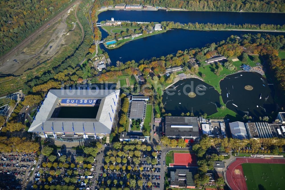 Luftaufnahme Duisburg - Wedau Sportpark mit der Schauinsland-Reisen-Arena ( ehemals Wedaustadion ) in Duisburg im Bundesland Nordrhein-Westfalen