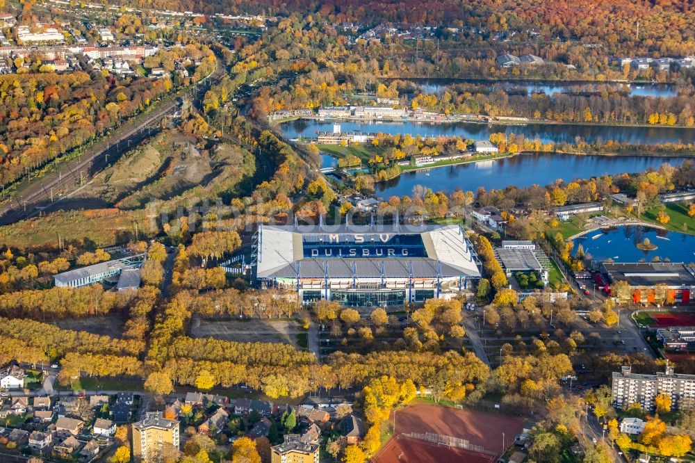 Duisburg von oben - Wedau Sportpark mit der Schauinsland-Reisen-Arena ( ehemals Wedaustadion ) in Duisburg im Bundesland Nordrhein-Westfalen