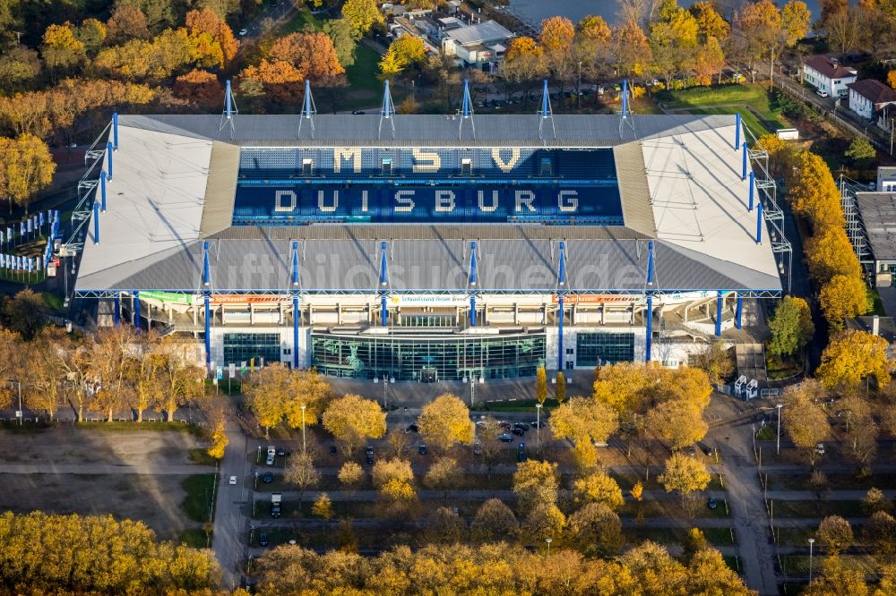 Duisburg aus der Vogelperspektive: Wedau Sportpark mit der Schauinsland-Reisen-Arena ( ehemals Wedaustadion ) in Duisburg im Bundesland Nordrhein-Westfalen