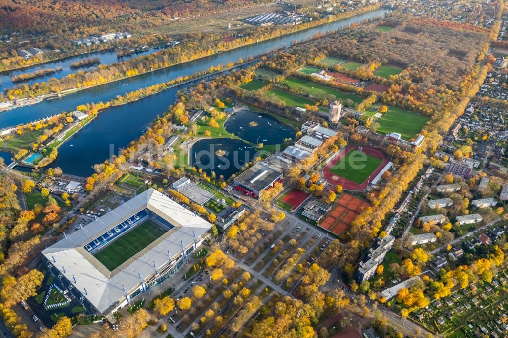 Duisburg von oben - Wedau Sportpark mit der Schauinsland-Reisen-Arena ( ehemals Wedaustadion ) in Duisburg im Bundesland Nordrhein-Westfalen