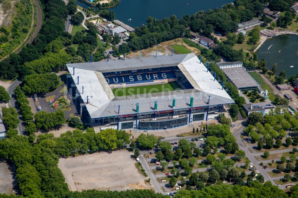 Duisburg aus der Vogelperspektive: Wedau Sportpark mit der Schauinsland-Reisen-Arena ( ehemals Wedaustadion ) in Duisburg im Bundesland Nordrhein-Westfalen