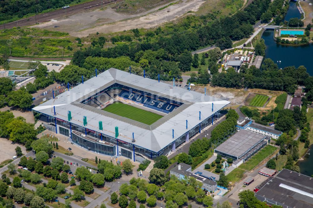 Luftbild Duisburg - Wedau Sportpark mit der Schauinsland-Reisen-Arena ( ehemals Wedaustadion ) in Duisburg im Bundesland Nordrhein-Westfalen