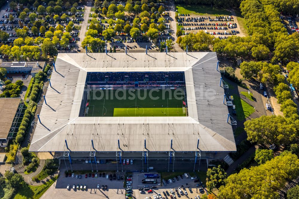 Luftaufnahme Duisburg - Wedau Sportpark mit der Schauinsland-Reisen-Arena ( ehemals Wedaustadion ) in Duisburg im Bundesland Nordrhein-Westfalen