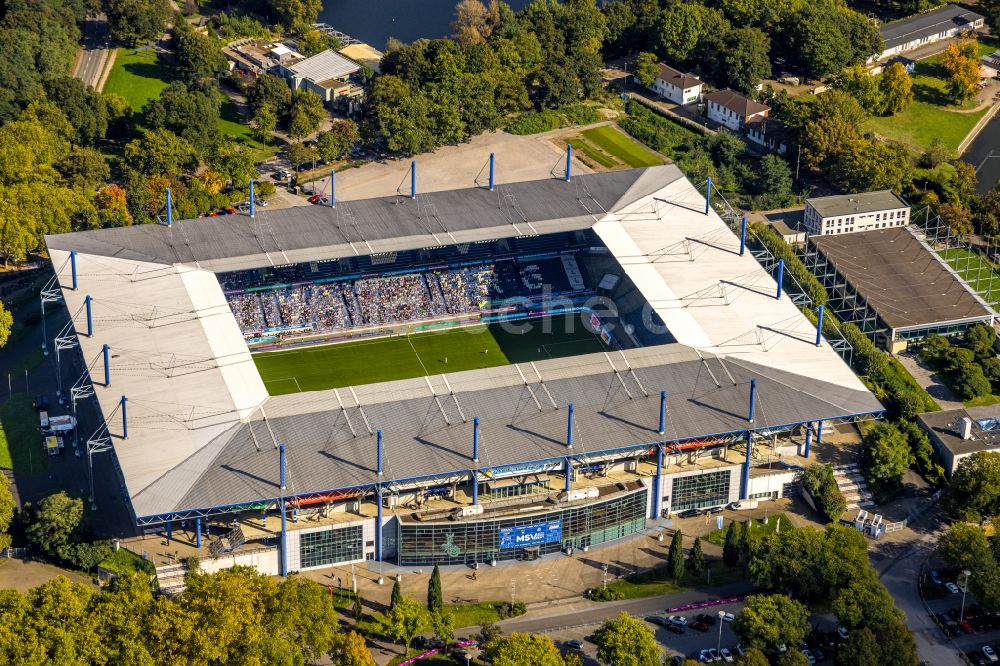 Duisburg von oben - Wedau Sportpark mit der Schauinsland-Reisen-Arena ( ehemals Wedaustadion ) in Duisburg im Bundesland Nordrhein-Westfalen