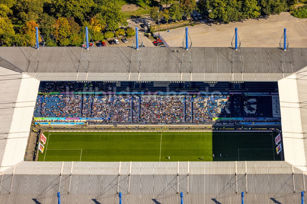 Duisburg von oben - Wedau Sportpark mit der Schauinsland-Reisen-Arena ( ehemals Wedaustadion ) in Duisburg im Bundesland Nordrhein-Westfalen