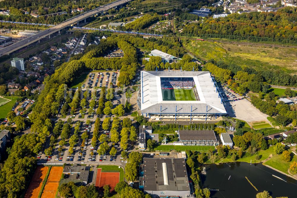 Luftbild Duisburg - Wedau Sportpark mit der Schauinsland-Reisen-Arena ( ehemals Wedaustadion ) in Duisburg im Bundesland Nordrhein-Westfalen