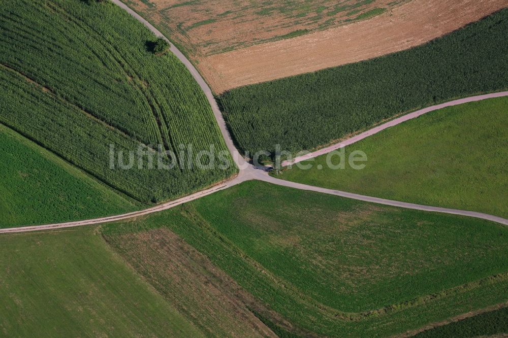 Luftaufnahme Rheinfelden (Baden) - Wegkreuzung in Rheinfelden (Baden) im Bundesland Baden-Württemberg