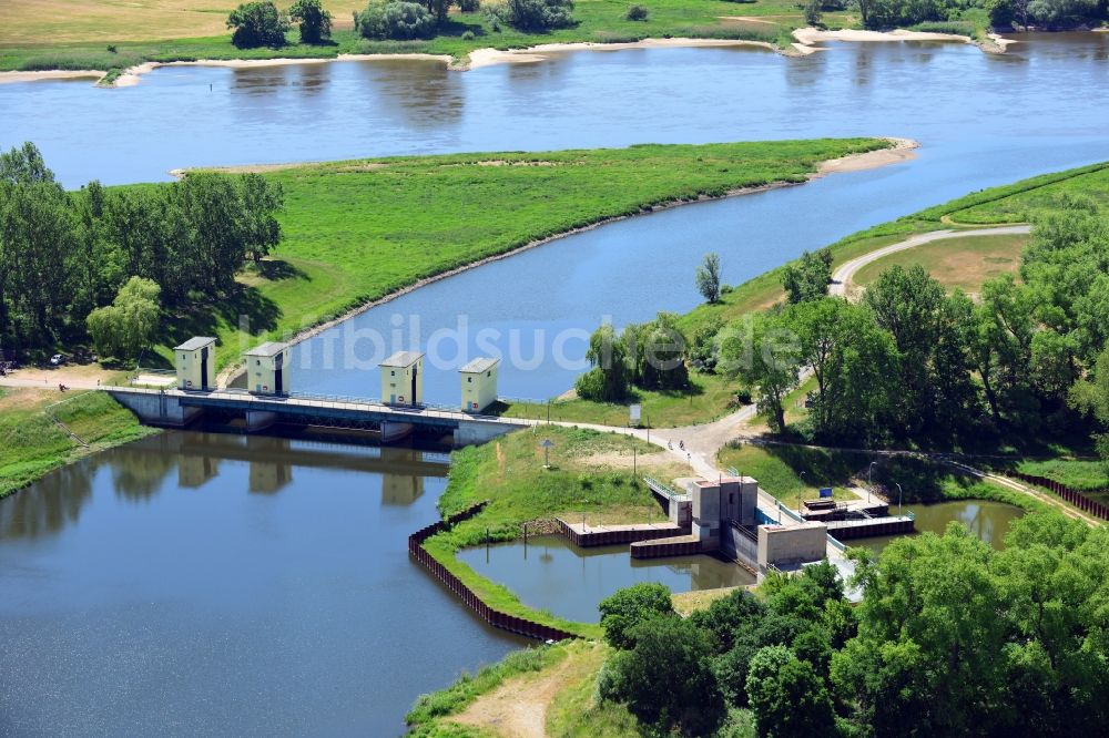 Quitzöbel von oben - Wehrgruppe Quitzöbel zwischen Elbe und Havel im Bundesland Brandenburg / Sachsen-Anhalt