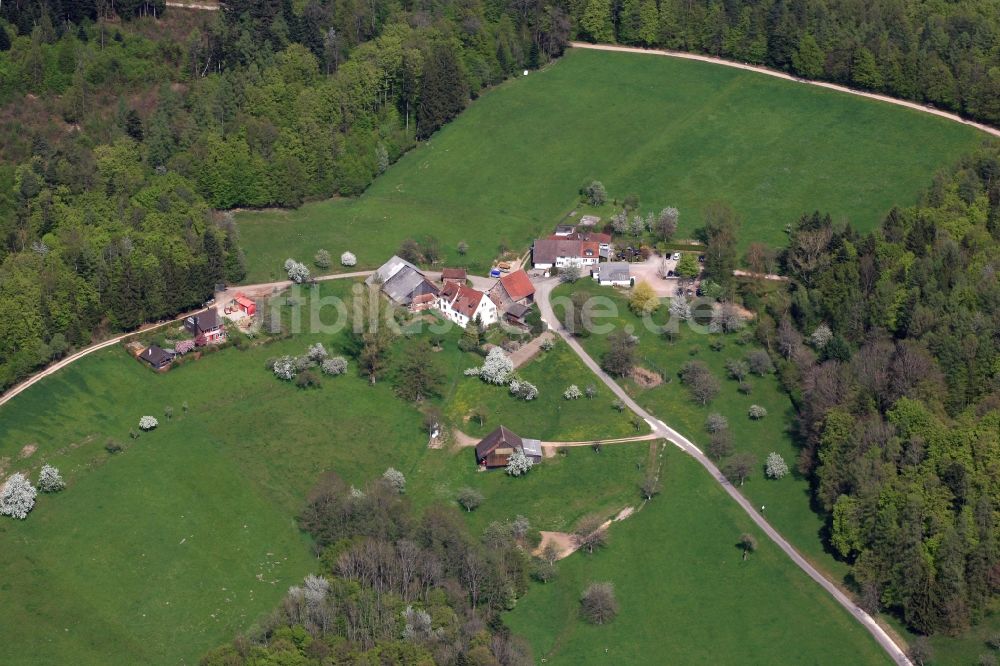 Lörrach aus der Vogelperspektive: Weiler Rechberg im Ortsteil Hauingen in Lörrach im Bundesland Baden-Württemberg, Deutschland