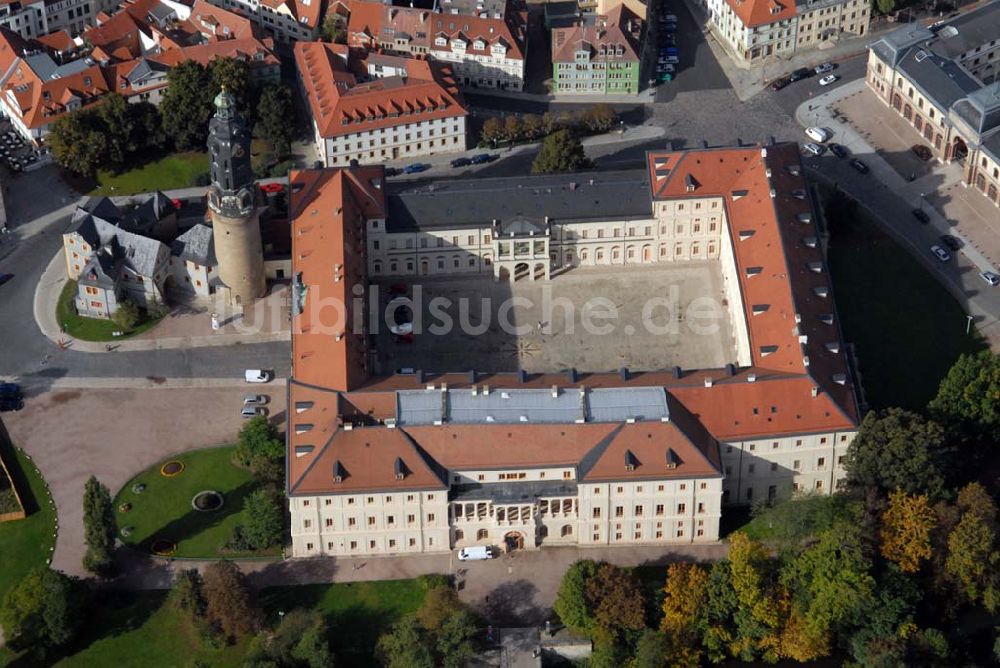 Weimar von oben - Weimarer Stadtschloss