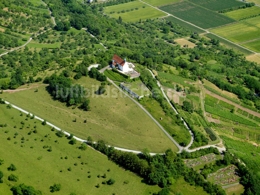 Luftbild Rottenburg am Neckar - Weinbergs- Landschaft der Winzer- Gebiete in Rottenburg am Neckar im Bundesland Baden-Württemberg, Deutschland