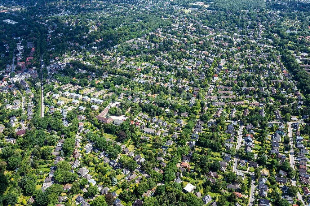 Hamburg von oben - Wellingsbüttel Stadtteil in Hamburg, Deutschland