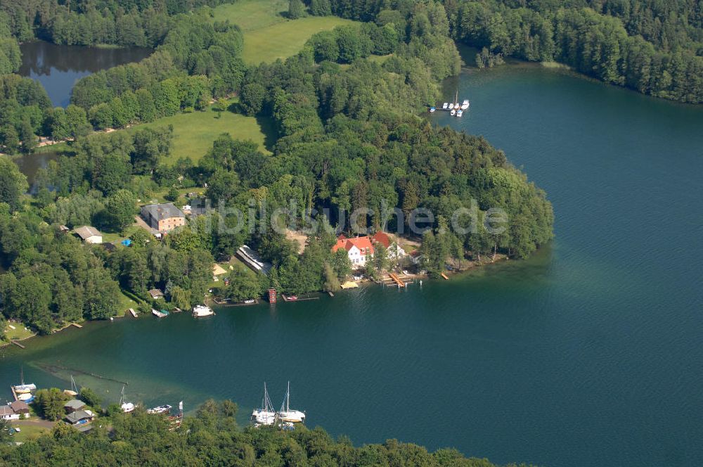 Schorfheide von oben - Werbellinsee in Brandenburg