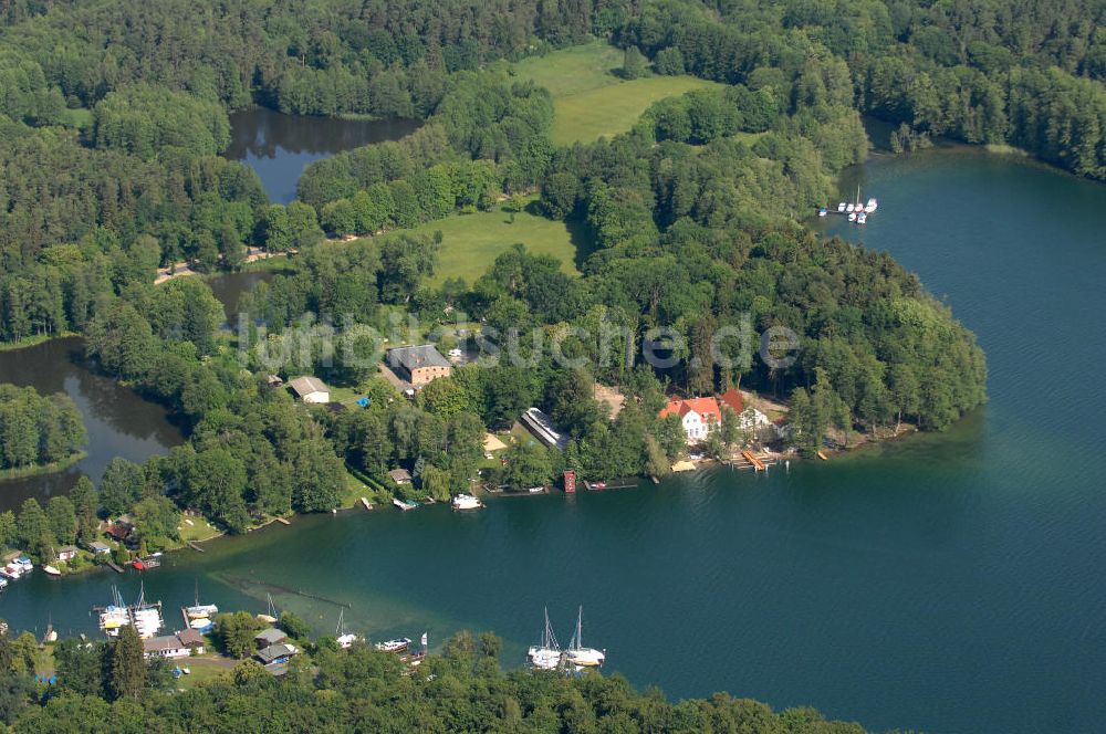 Schorfheide aus der Vogelperspektive: Werbellinsee in Brandenburg