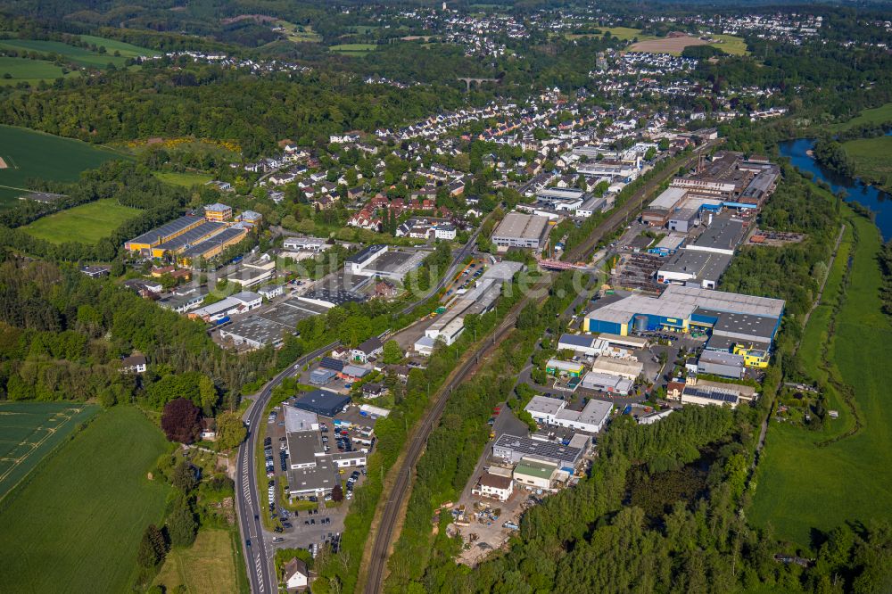 Luftaufnahme Wetter (Ruhr) - Werksgelande der der Moderne Verpackung Carl Bernh. Hoffmann GmbH Auf der Bleiche im Ortsteil Wengern in Wetter (Ruhr) im Bundesland Nordrhein-Westfalen, Deutschland