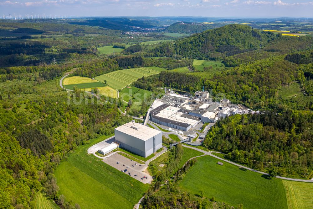 Luftaufnahme Marsberg - Werksgelande der WEPA Papierfabrik Krengel P. GmbH & Co. KG, Zw.Werk Unterm Klausknapp im Ortsteil Giershagen in Marsberg im Bundesland Nordrhein-Westfalen