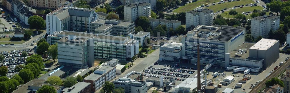 Luftbild Ludwigshafen am Rhein - Werksgelände der Abbvie GmbH & Co. KG an der Knollstraße in Ludwigshafen am Rhein im Bundesland Rheinland-Pfalz