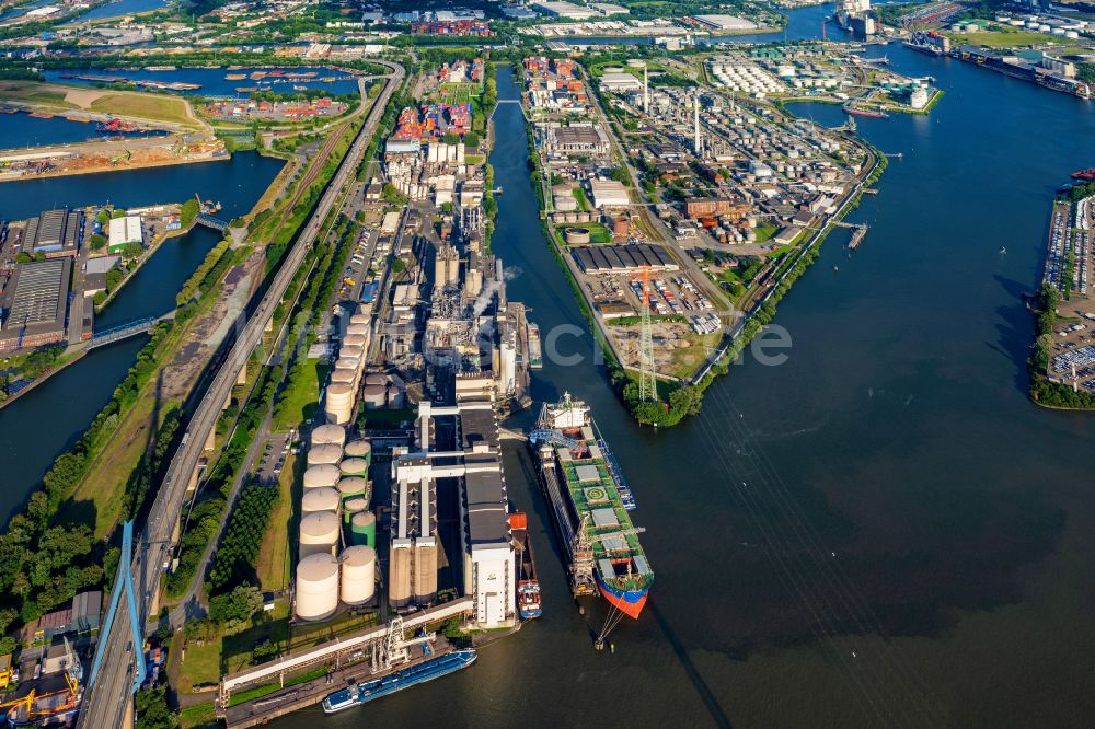 Hamburg von oben - Werksgelände ADM Futtermittel, Getreide, Ölsaaten und Pflanzenöle in Hamburg, Deutschland