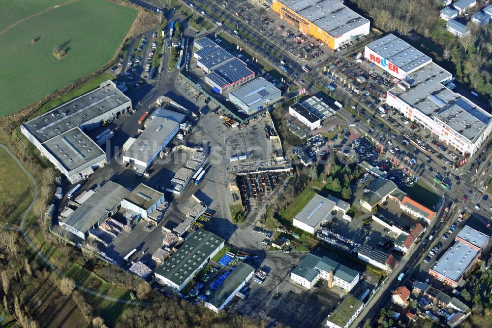 Luftaufnahme Berlin Mahlsdorf - Werksgelände der Alba Recycling GmbH in Berlin Mahlsdorf