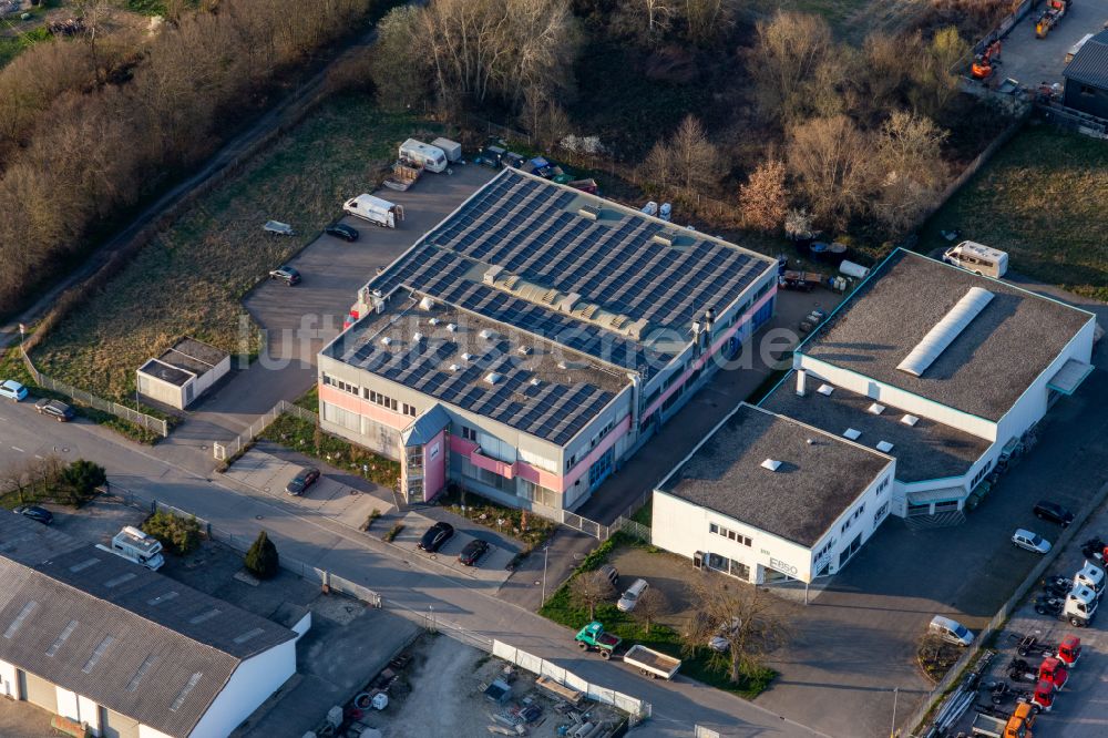 Luftaufnahme Hagenbach - Werksgelände der Arthur Henninger GmbH in Hagenbach im Bundesland Rheinland-Pfalz, Deutschland