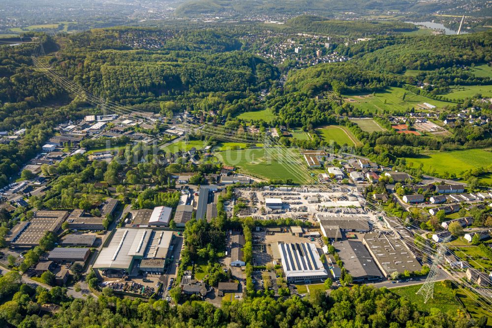 Herdecke von oben - Werksgelände der Basamentwerke Böcke GmbH in Herdecke im Bundesland Nordrhein-Westfalen, Deutschland