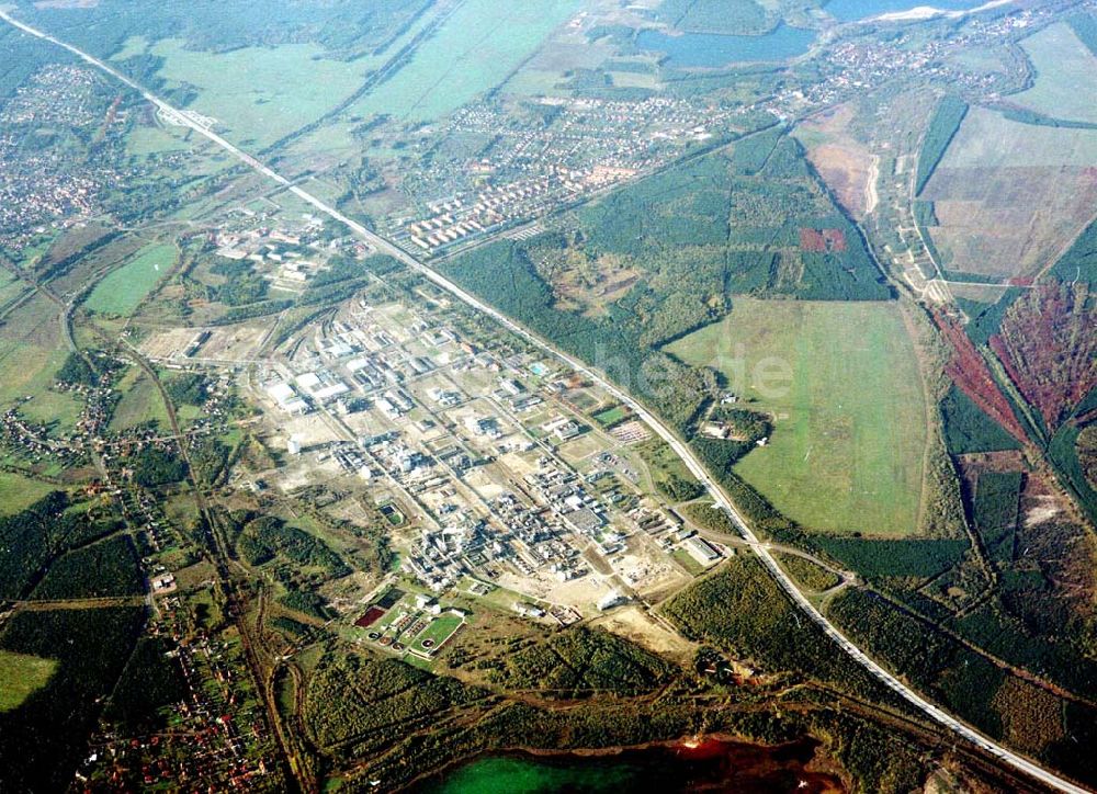 Luftbild Schwarzheide / Brandenburg - Werksgelände der BASF - Schwarzheide .